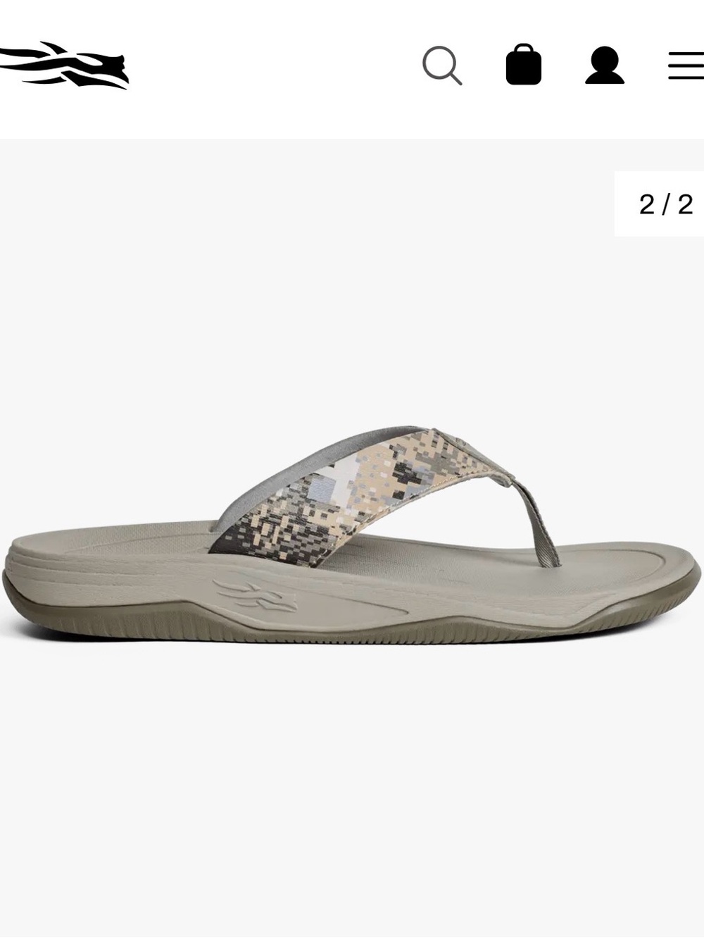 Sitka men’s Optifade Elevated Camo Flip-Flop Sandals